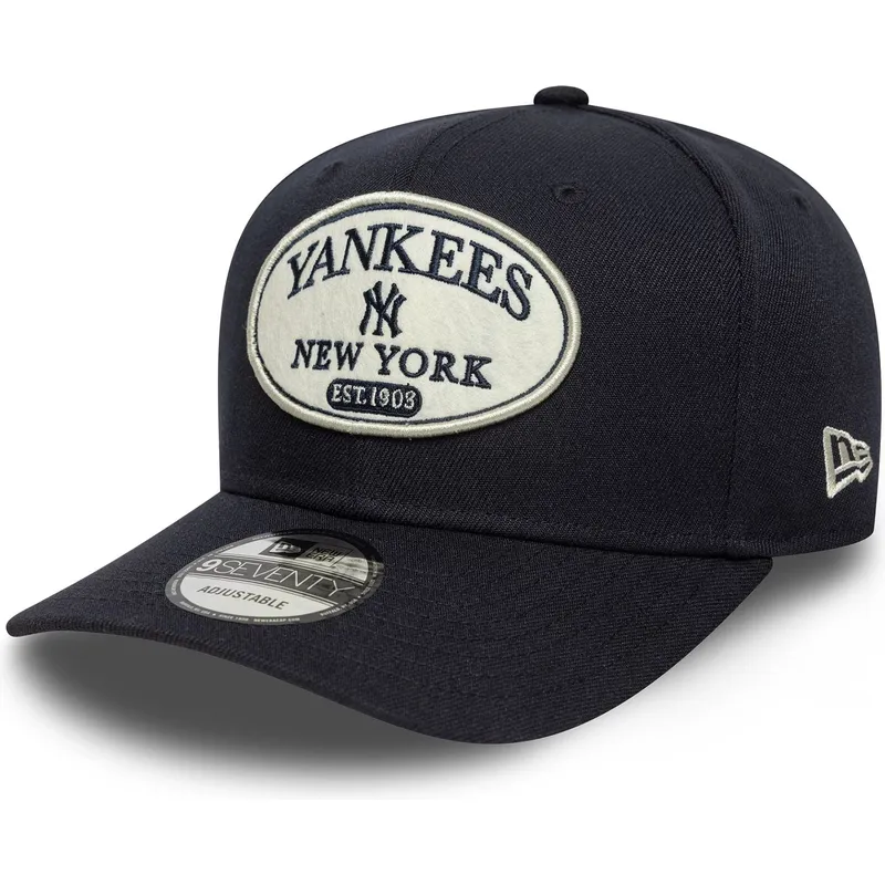 granatowa-zakrzywiona-czapka-snapback-9seventy-stretch-snap-patch-new-york-yankees-mlb-new-era