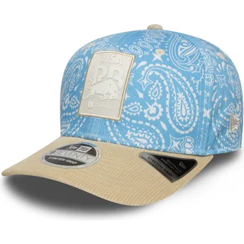Czapka z zakrzywionym daszkiem niebiesko-beżowa snapback 9SEVENTY Stretch Snap Lifestyle Racing Bulls F1 Team Formula 1 od New E
