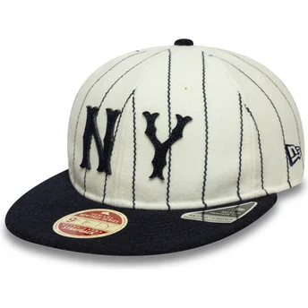 Beżowo-granatowa regulowana czapka z daszkiem 9FIFTY Retro Crown Heritage New York Yankees MLB od New Era