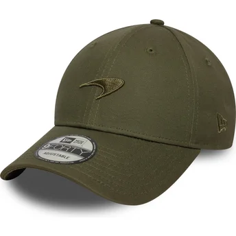 Zielona czapka z zakrzywionym daszkiem regulowana z zielonym logo 9FORTY Seasonal McLaren Racing Formula 1 od New Era