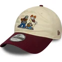 regulowana-czapka-z-zakrzywionym-daszkiem-bezowo-bordowa-9twenty-garfield-i-odie-new-era