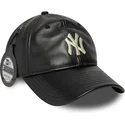 czarna-zakrzywiona-czapka-regulowana-9twenty-leather-new-york-yankees-mlb-od-new-era