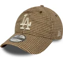 regulowana-brazowa-czapka-z-zakrzywionym-daszkiem-9twenty-houndstooth-los-angeles-dodgers-mlb-od-new-era