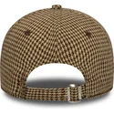 brazowa-regulowana-czapka-z-daszkiem-9twenty-houndstooth-los-angeles-dodgers-mlb-od-new-era