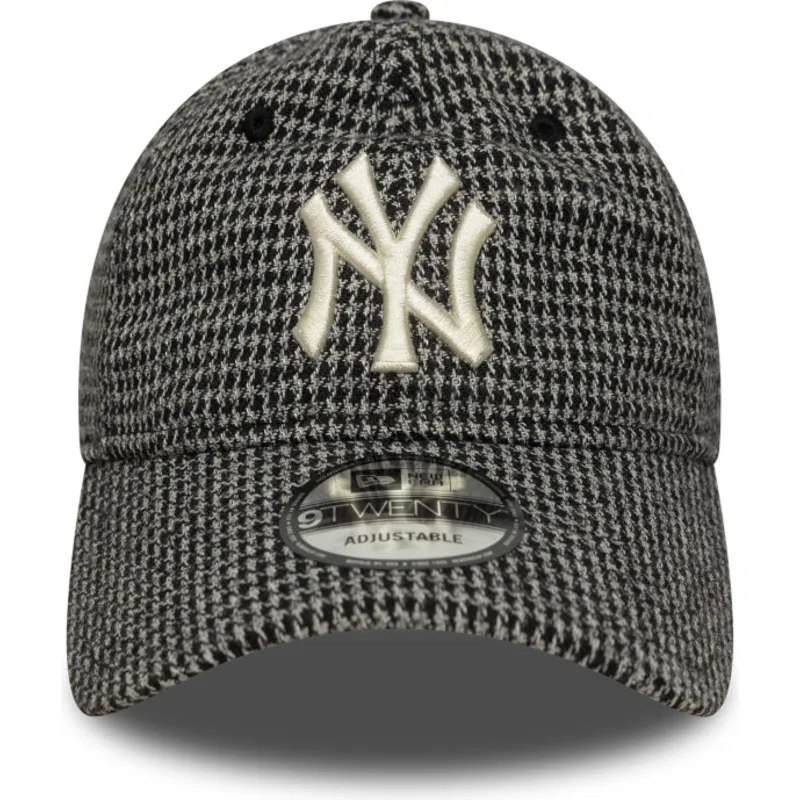 czapka-z-zakrzywionym-daszkiem-czarna-regulowana-9twenty-houndstooth-new-york-yankees-mlb-new-era czapka-z-zakrzywionym-daszkiem-czarna-regulowana-9twenty-houndstooth-new-york-yankees-mlb-new-era