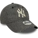 czarna-regulowana-czapka-z-daszkiem-9twenty-houndstooth-new-york-yankees-mlb-marki-new-era