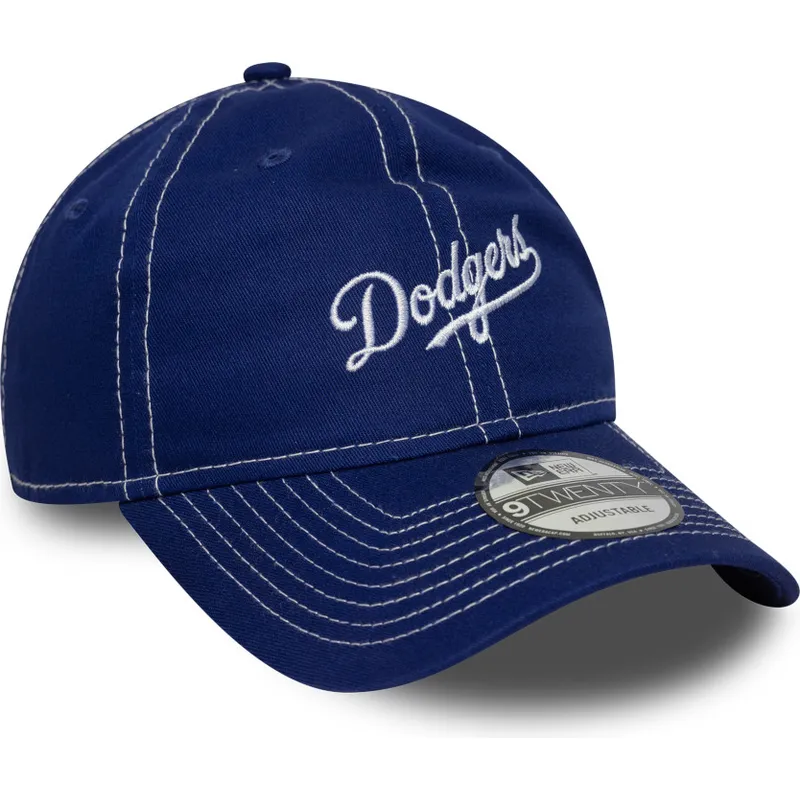 niebieska-regulowana-czapka-z-zakrzywionym-daszkiem-9twenty-contrast-stitch-los-angeles-dodgers-mlb-new-era