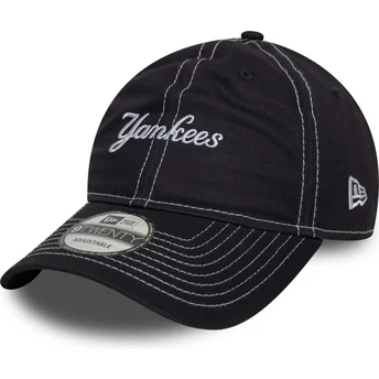 Regulowana granatowa czapka z zakrzywionym daszkiem 9TWENTY Contrast Stitch New York Yankees MLB od New Era