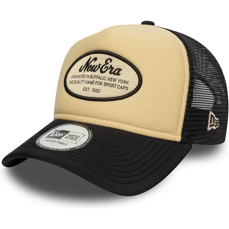czapka-trucker-bezowa-i-czarna-a-frame-foam-oval-patch-new-era