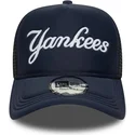czapka-trucker-granatowa-a-frame-script-new-york-yankees-mlb-new-era