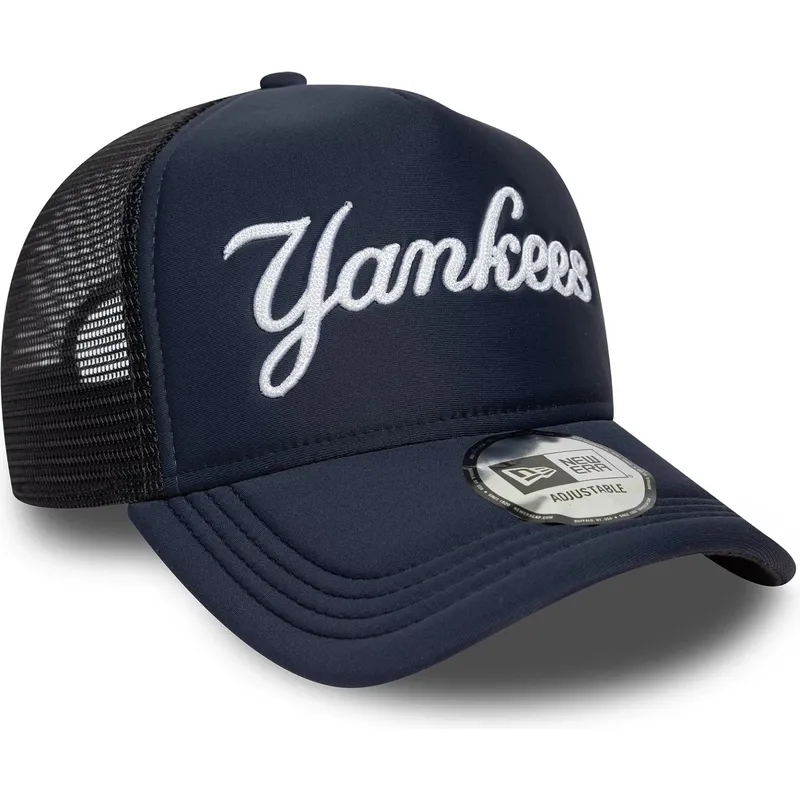 czapka-trucker-granatowa-a-frame-script-new-york-yankees-mlb-new-era