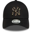 czarna-regulowana-czapka-z-daszkiem-dla-kobiet-9forty-leopard-infill-new-york-yankees-mlb-new-era