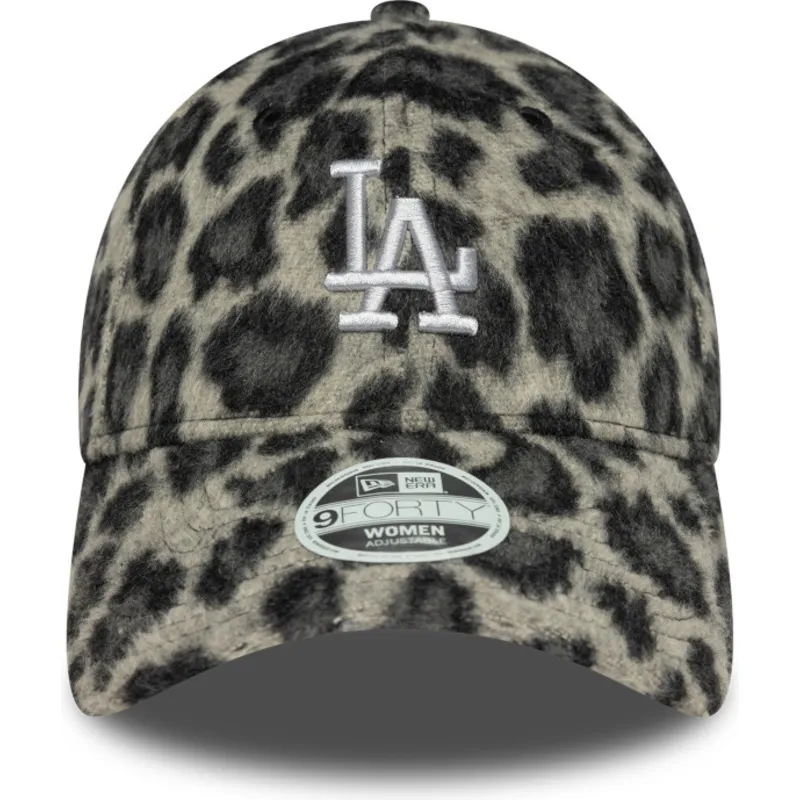 czarna-regulowana-czapka-z-zakrzywionym-daszkiem-dla-kobiet-9forty-cosy-animal-los-angeles-dodgers-mlb-new-era