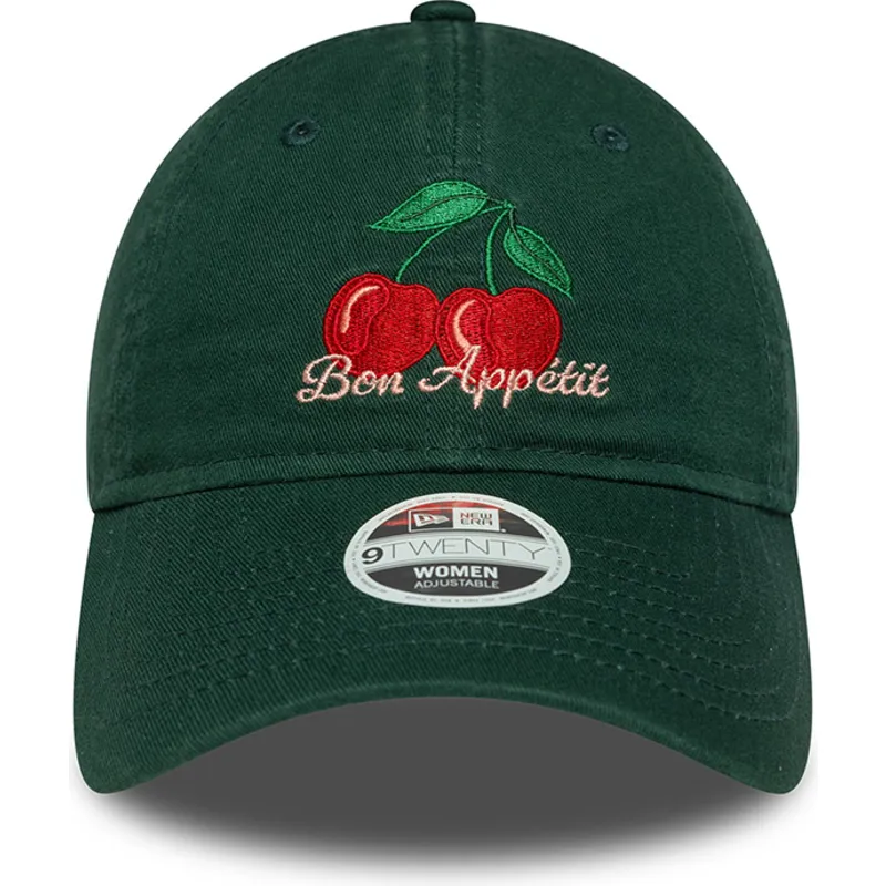 zielona-regulowana-czapka-z-zakrzywionym-daszkiem-dla-kobiet-9twenty-phrase-bon-appetit-new-era