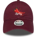 czapka-z-zakrzywionym-daszkiem-w-kolorze-bordowym-regulowana-dla-kobiet-9twenty-phrase-spicy-od-new-era