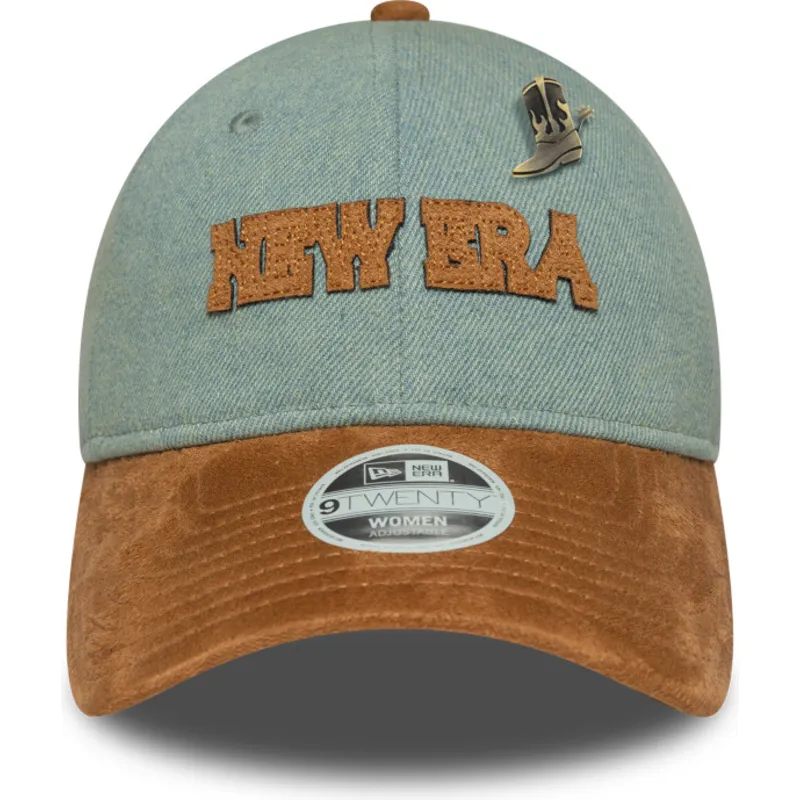 czapka-z-daszkiem-niebiesko-brazowa-regulowana-damska-9twenty-western-pin-new-era