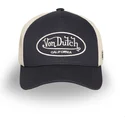 regulowana-czarno-bezowa-czapka-trucker-lof-b31-marki-von-dutch