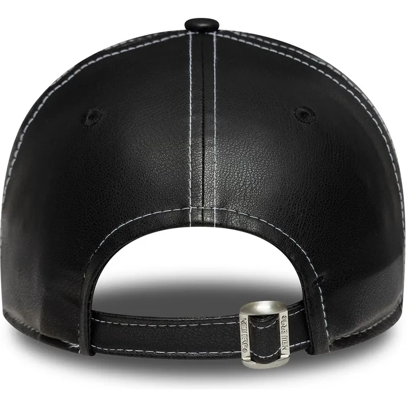 czarna-regulowana-czapka-z-daszkiem-dla-kobiet-9forty-topstitch-pu-new-york-yankees-mlb-new-era