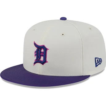 Beżowo-fioletowa dopasowana czapka z daszkiem 59FIFTY CLR DVLP Detroit Tigers MLB od New Era
