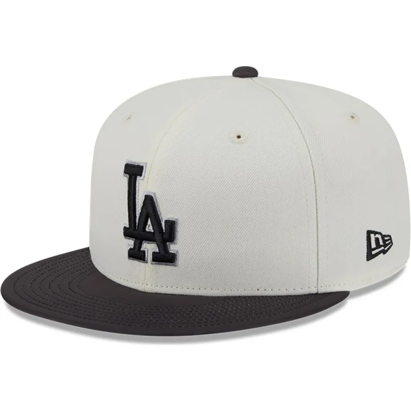 bezowo-czarna-dopasowana-czapka-z-daszkiem-59fifty-clr-dvlp-los-angeles-dodgers-mlb-od-new-era