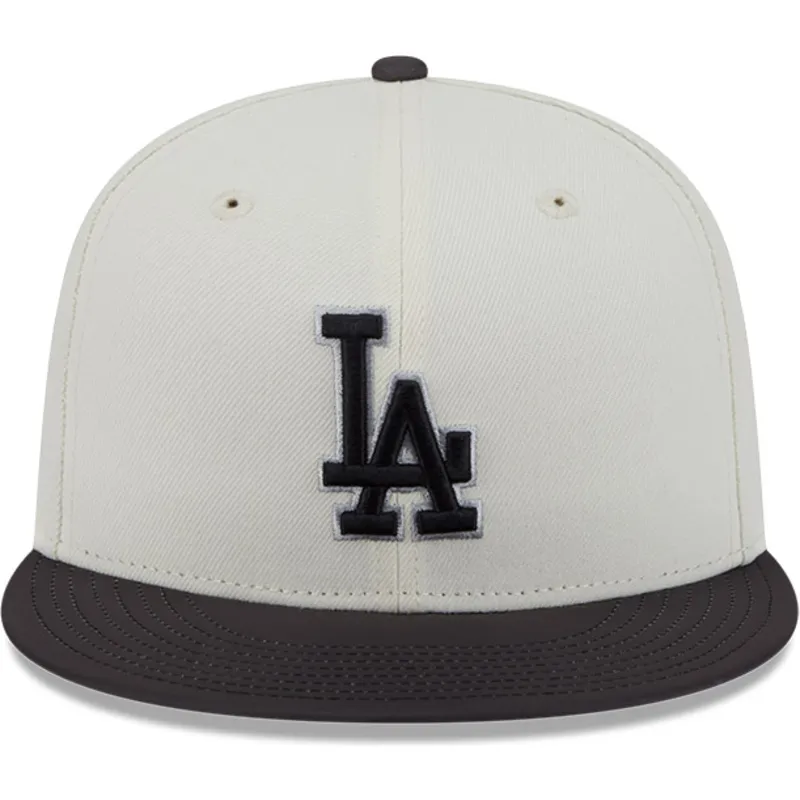 bezowo-czarna-dopasowana-czapka-z-daszkiem-59fifty-clr-dvlp-los-angeles-dodgers-mlb-new-era