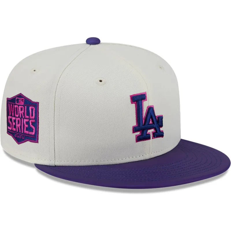 bezowa-i-fioletowa-dopasowana-czapka-z-daszkiem-59fifty-clr-dvlp-los-angeles-dodgers-mlb-new-era
