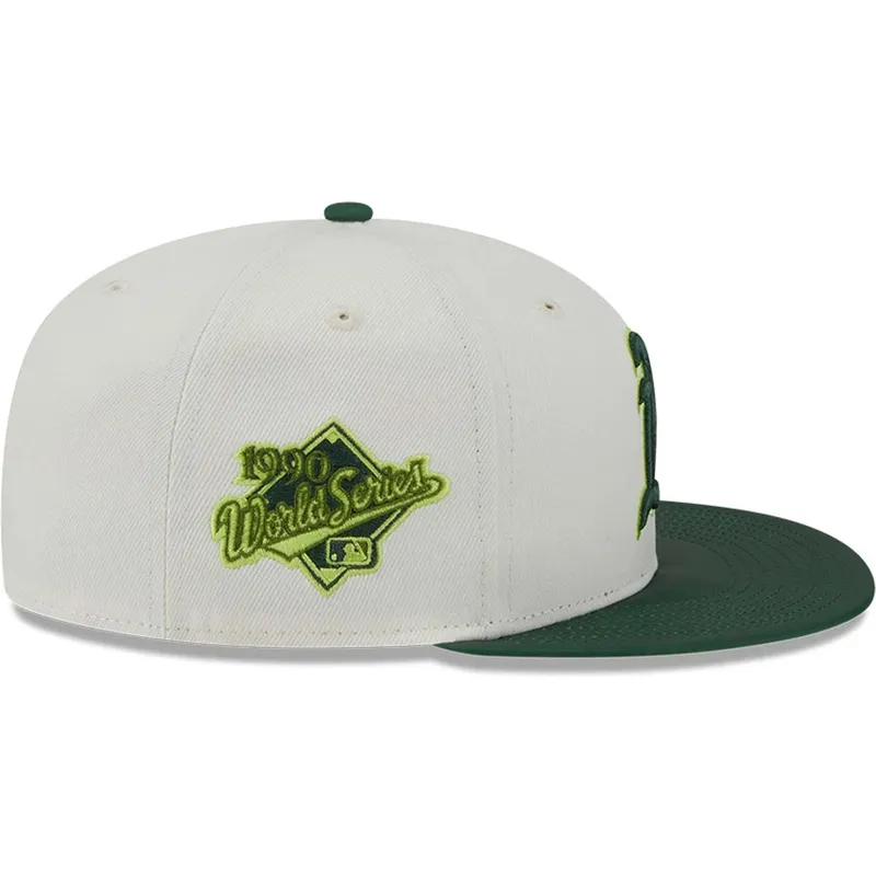 czapka-plaska-bezowo-zielona-dopasowana-59fifty-clr-dvlp-oakland-athletics-mlb-new-era