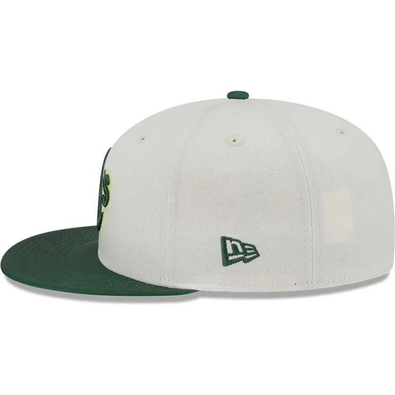 czapka-plaska-bezowo-zielona-dopasowana-59fifty-clr-dvlp-oakland-athletics-mlb-new-era