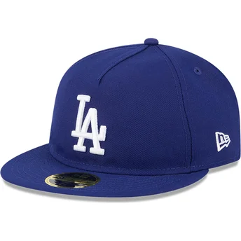 Płaska niebieska dopasowana czapka 59FIFTY Retro Crown A Frame Easy Los Angeles Dodgers MLB New Era