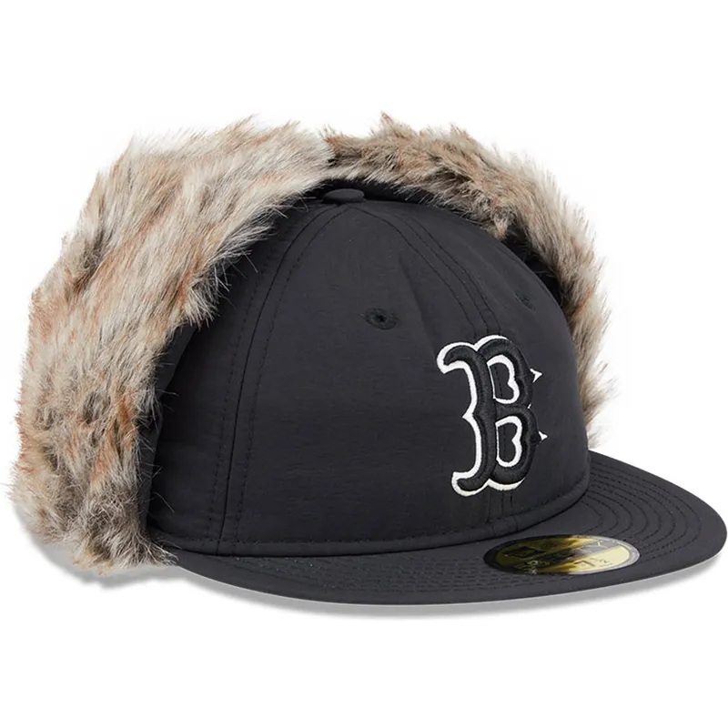 czarna-dopasowana-czapka-z-daszkiem-59fifty-winter-dog-ear-boston-red-sox-mlb-new-era