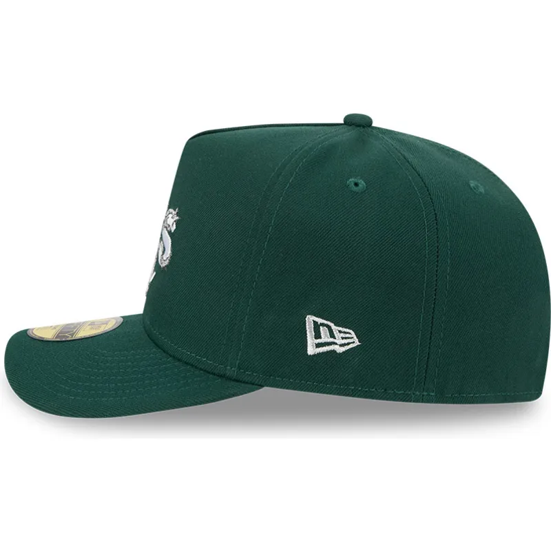 zielona-dopasowana-czapka-z-zakrzywionym-daszkiem-59fifty-a-frame-wired-oakland-athletics-mlb-new-era