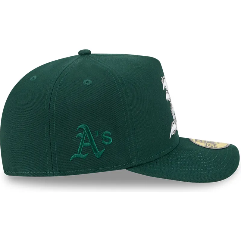 zielona-zakrzywiona-czapka-dopasowana-59fifty-a-frame-wired-oakland-athletics-mlb-od-new-era