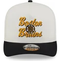 bezowo-czarna-czapka-z-daszkiem-snapback-9fifty-a-frame-chainstitch-boston-bruins-nhl-od-new-era