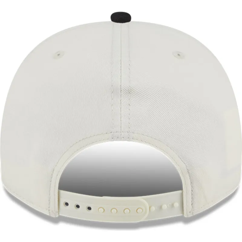 bezowo-czarna-zakrzywiona-czapka-snapback-9fifty-a-frame-chainstitch-pittsburgh-penguins-nhl-new-era