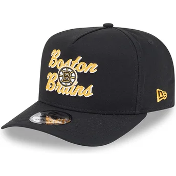 Czarna zakrzywiona czapka snapback 9FIFTY A Frame Chainstitch Boston Bruins NHL New Era