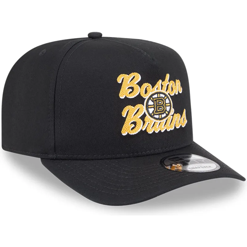 czarna-zakrzywiona-czapka-snapback-9fifty-a-frame-chainstitch-boston-bruins-nhl-new-era