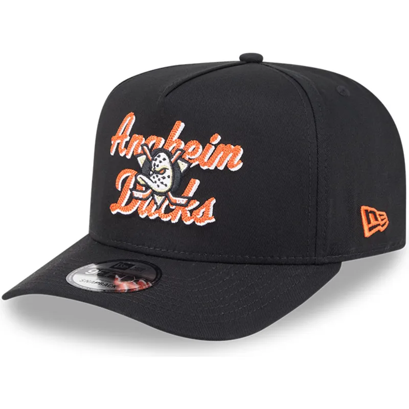 czarna-czapka-z-zakrzywionym-daszkiem-snapback-9fifty-a-frame-chainstitch-anaheim-ducks-nhl-new-era