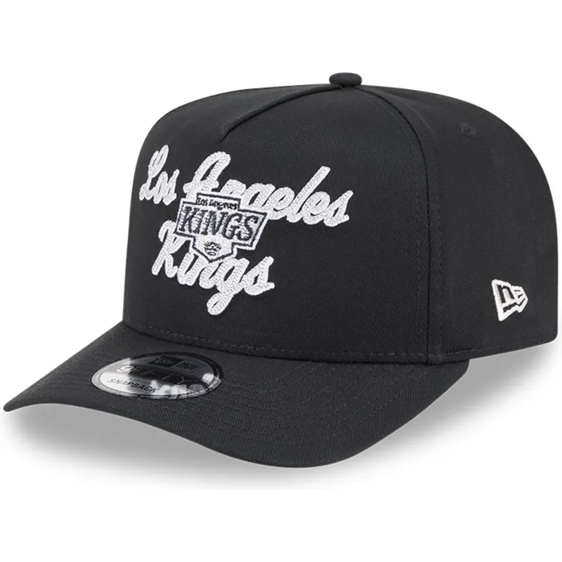 czarna-zakrzywiona-czapka-snapback-9fifty-a-frame-chainstitch-los-angeles-kings-nhl-new-era