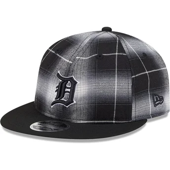 Czarna czapka z daszkiem typu snapback 9FIFTY Retro Crown Plaid Detroit Tigers MLB od New Era