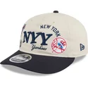 bezowa-i-granatowa-czapka-z-zakrzywionym-daszkiem-snapback-9fifty-retro-crown-scatter-new-york-yankees-mlb-new-era
