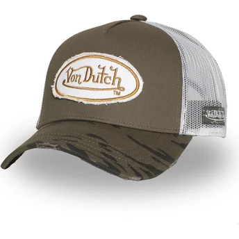 Czapka trucker zielono-biała KAM K Von Dutch