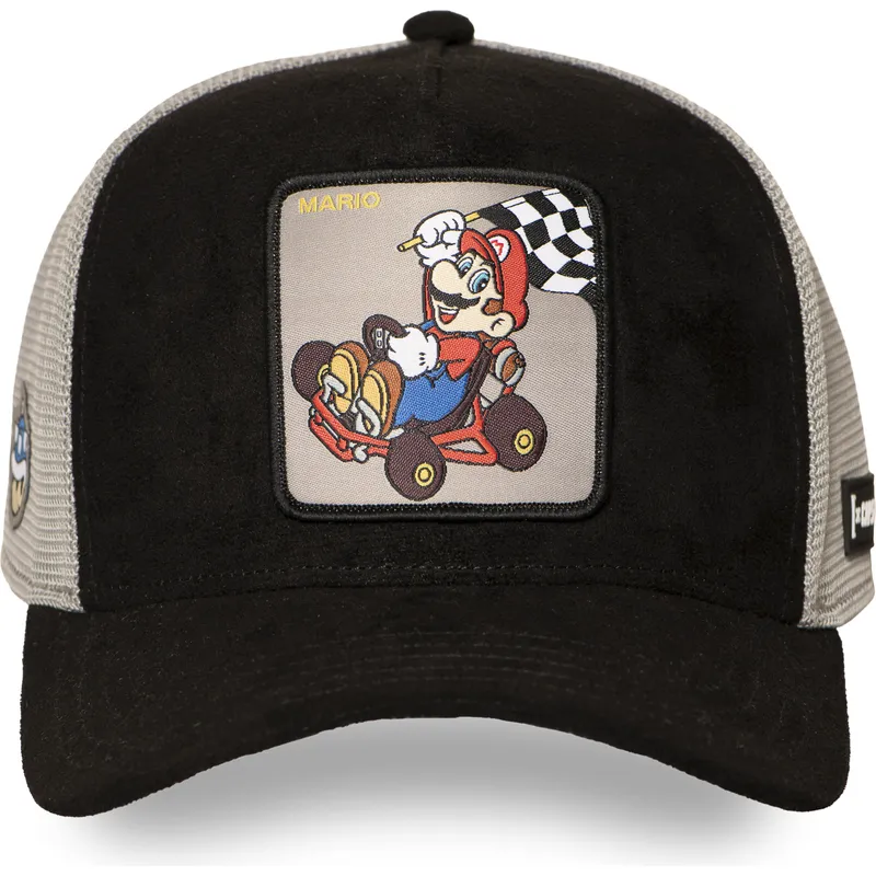 czapka-trucker-czarna-i-szara-mario-kart-smk3-che-super-mario-bros-od-capslab