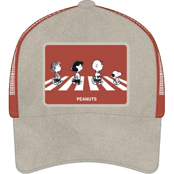 Czapka trucker szara i czerwona PEA5 PEA Peanuts od Capslab