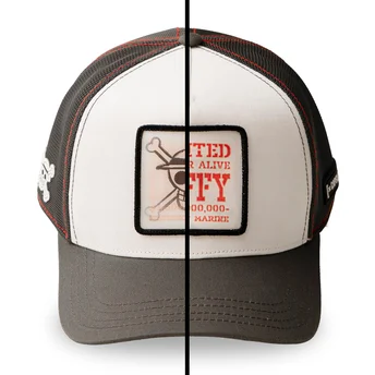 Czapka trucker biało-czarna Monkey D. Luffy OP6 SKU One Piece od Capslab