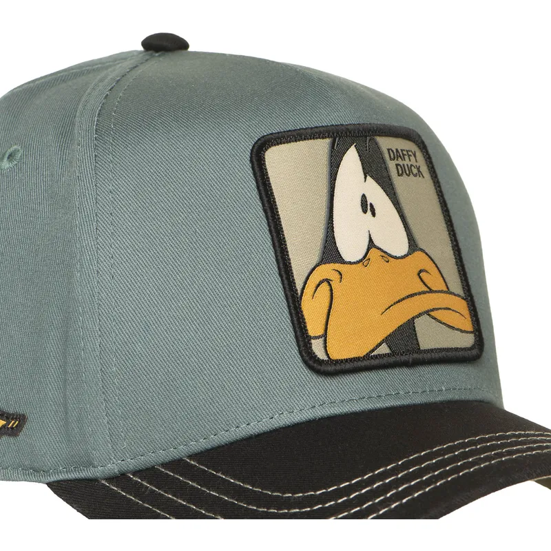 zielono-czarna-zakrzywiona-czapka-snapback-kaczor-daffy-loo12-daf2-looney-tunes-od-capslab