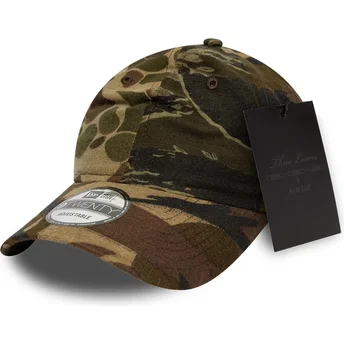 Czapka z daszkiem w kamuflażu regulowana 9TWENTY Brushed Cotton Three Looms Woodland od New Era