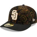 czarna-dopasowana-czapka-z-zakrzywionym-daszkiem-59fifty-low-profile-floral-cord-three-looms-printed-corduroy-san-diego-padres-m