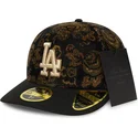czarna-zakrzywiona-czapka-59fifty-low-profile-floral-cord-three-looms-printed-corduroy-los-angeles-dodgers-mlb-od-new-era