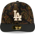 czarna-zakrzywiona-czapka-59fifty-low-profile-floral-cord-three-looms-printed-corduroy-los-angeles-dodgers-mlb-od-new-era
