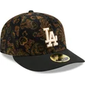 czarna-zakrzywiona-czapka-59fifty-low-profile-floral-cord-three-looms-printed-corduroy-los-angeles-dodgers-mlb-od-new-era